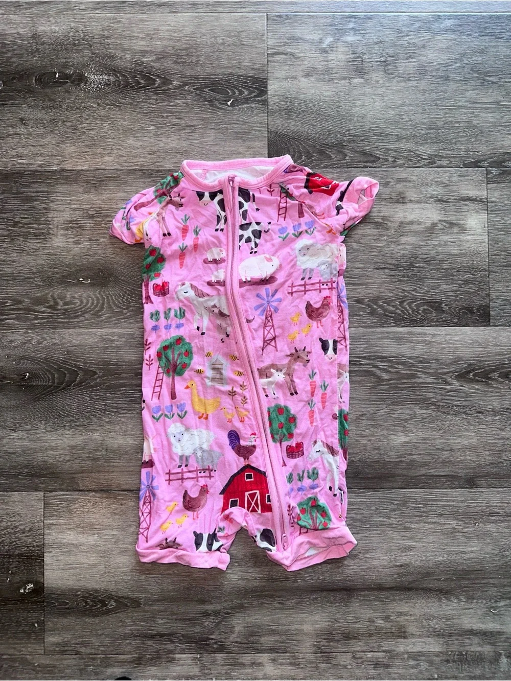 Little Sleepies Farm Animal One-Piece Shorty